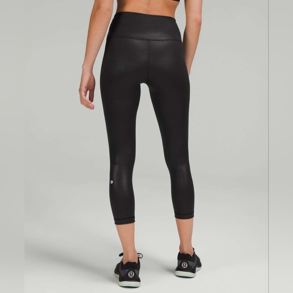 Lululemon Wunder Train High-Rise Crop 23" *Foil Radiate Foil Print Black
